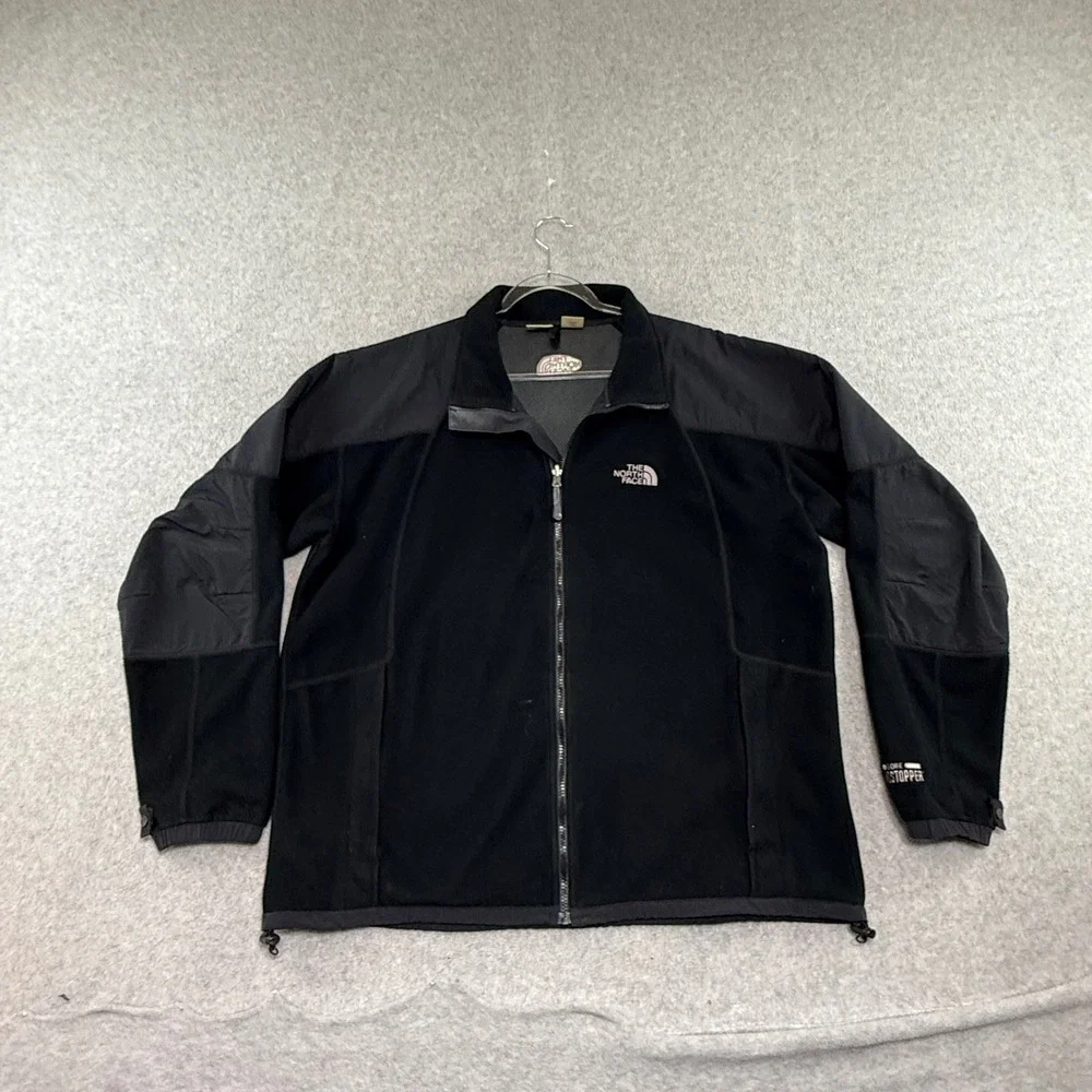The North Face Gore Windstopper Fleece Jacket Mens XL Black Full Zip Gorpcore